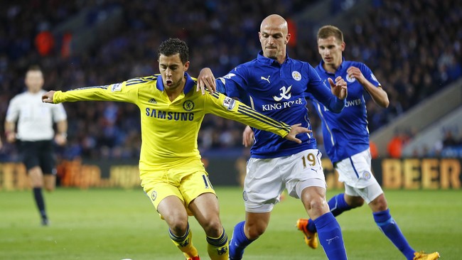 Leicester City berhasil mengakhiri babak pertama dengan keunggulan 1-0 atas Chelsea setelah Marc Albrighton mencetak gol di akhir babak pertama.