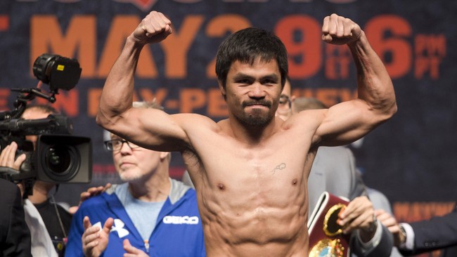 Meski Floyd Mayweather bertarung di kandangnya sendiri, penonton lebih memberikan dukungan bagi petinju Filipina, Manny Pacquiao.