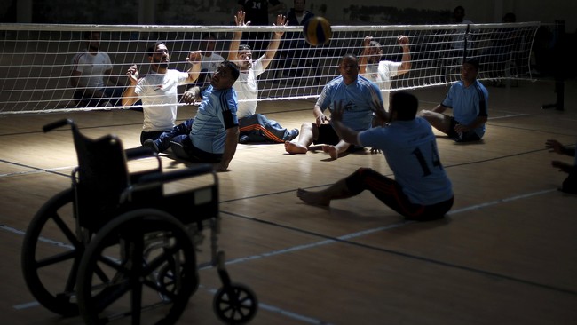 Potret Atlet Voli Penyandang Disabilitas di Palestina