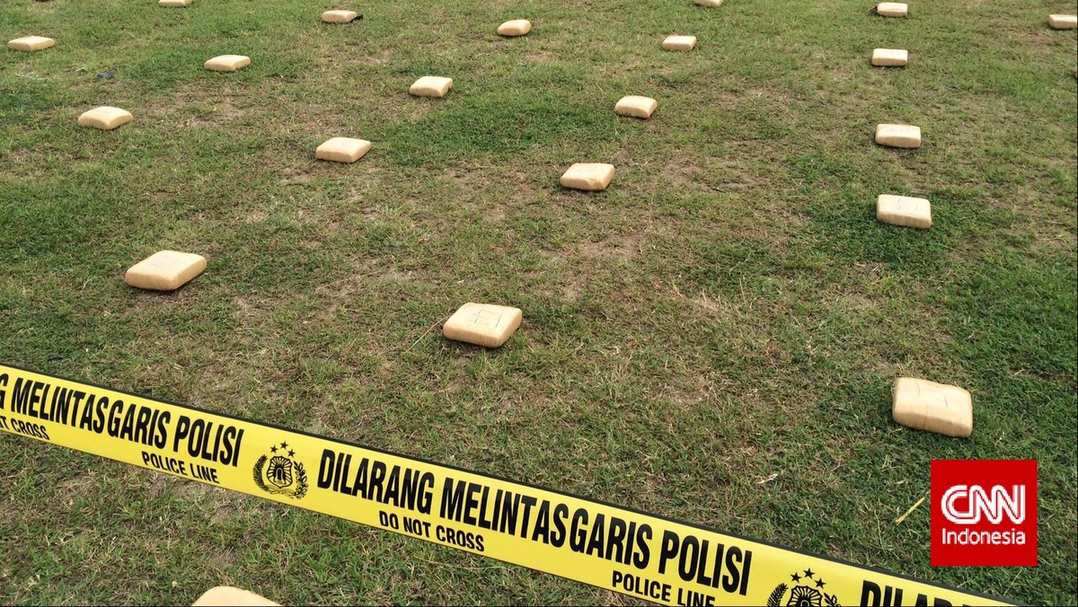 'Pameran' 2,1 Ton Ganja Jaringan Aceh di Bareskrim Polri