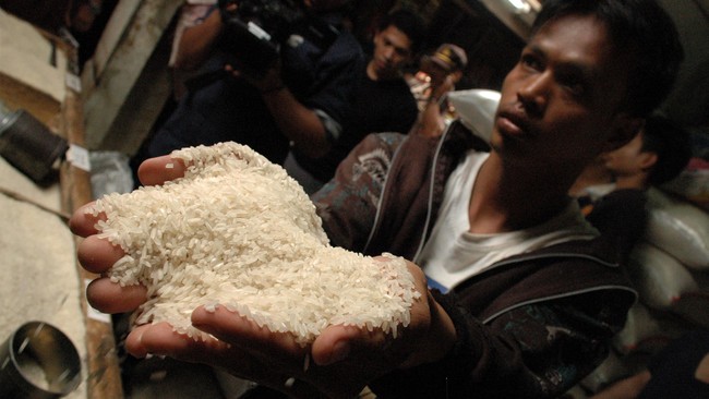"Selama masa kepemimpinan saya, belum pernah Kemendag mengeluarkan izin impor beras, apalagi beras plastik," Mendag Rahmat Gobel.