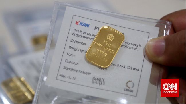 Harga jual emas Antam stagnan di posisi Rp933 ribu per gram pada Rabu (8/12) pagi.
