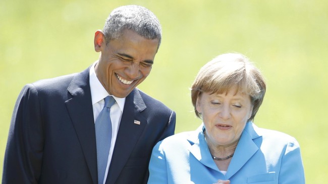 Presiden AS Barack Obama mengapresiasi keputusan Kanselir Jerman Angela Merkel yang berupaya membantu para imigran asal Suriah melalui penggandaan dana.