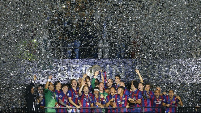 Denda 30 ribu euro dikenakan untuk Barcelona lantaran diniliai bersalah membiarkan suporternya mengibarkan bendera Estaldas di final Liga Champions.