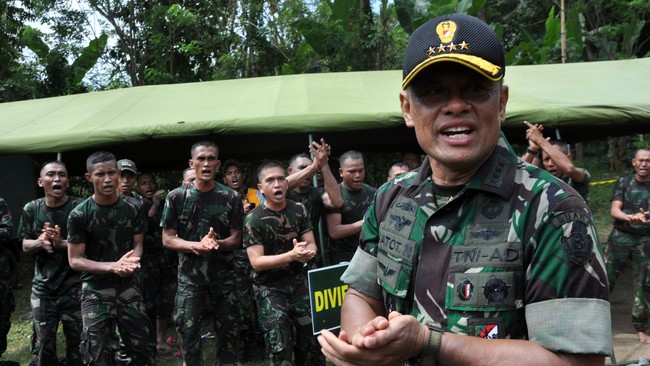 Gatot juga ucapkan terima kasih ke Presiden Joko Widodo yang telah memberikan amanah komando Panglima TNI sejak tahun 2015.
