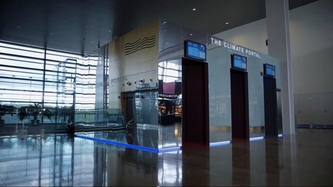 Bandara Arlanda di Stockholm, Swedia telah memasang alat canggih baru yang dikenal dengan sebutan 'portal iklim'. Seperti apa fungsinya?