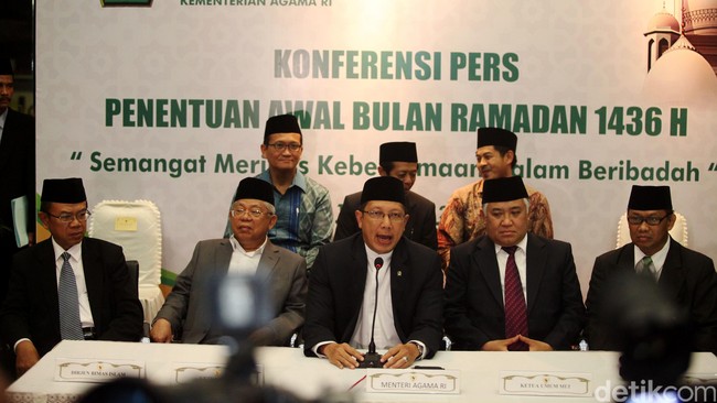 Pemerintah akan menetapkan 1 Syawal 1436 H sore ini.