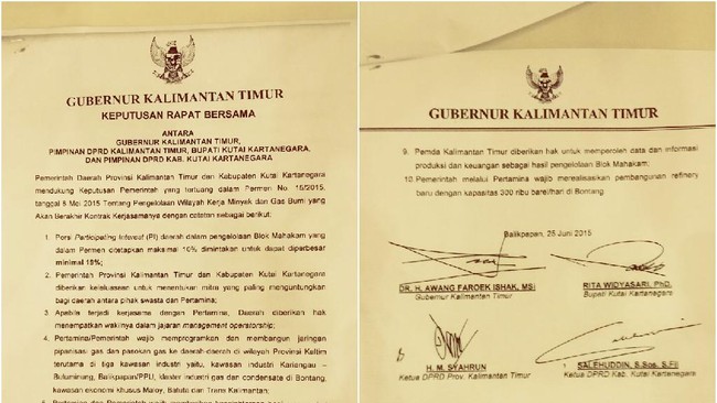 Selain meminta PI Mahakam 19 persen, Pemda Kaltim juga meminta jatah kursi di manajemen operator Mahakam sampai menguasai aset non bisnis inti Pertamina.