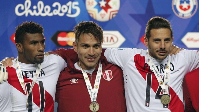 Penyerang Paolo Guerrero menjadi pemain terbaik dalam pertandingan perebutan tempat ketiga antara Peru versus Paraguay. Peru menang 2-0 di partai tersebut.