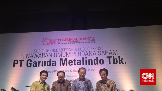 Garuda Metalindo menjadi emiten ke sembilan yang melantai di bursa pada 2015 ini.