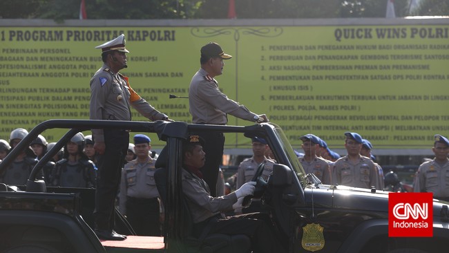 Hingga saat ini jumlah dana yang sudah turun ke kas Polri baru mencapai 50 persen dari target yang diajukan ke pemerintah.