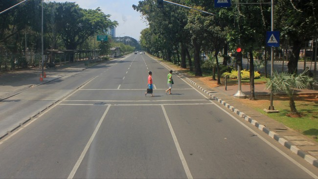 Warga Mudik Lebaran, Jakarta Lengang