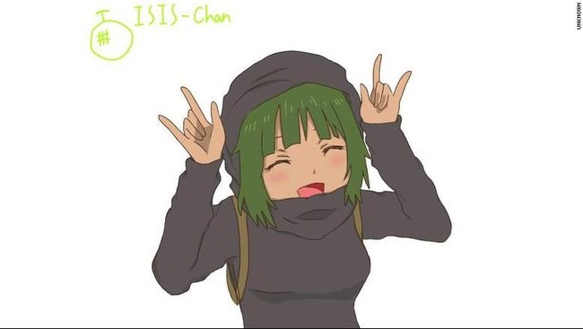 Para pecinta anime mencoba menggeser gambar kekerasan ISIS di Google dengan citra anime ISIS-chan yang lucu dan menggemaskan.