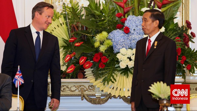 Cameron mengunjungi Jokowi di Istana hari ini, keduanya membahas beberapa hal, termasuk soal visa, perdagangan dan ekstremisme.