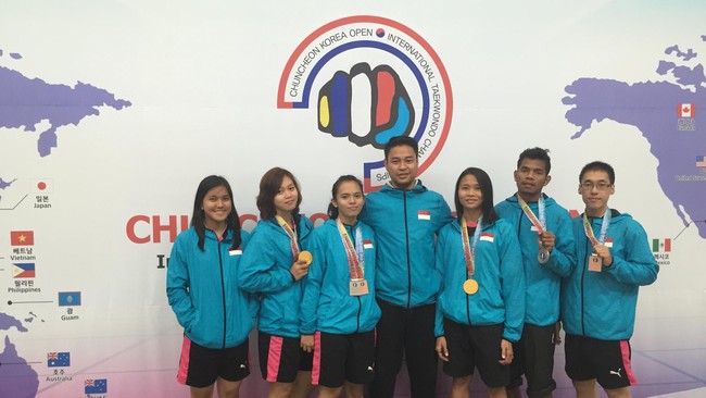 Taekwondoin Indonesia binaan UTI Pro sukses menyabet enam medali pada ajang Chuncheon Korea Open International Taekwondo Championship 2015.