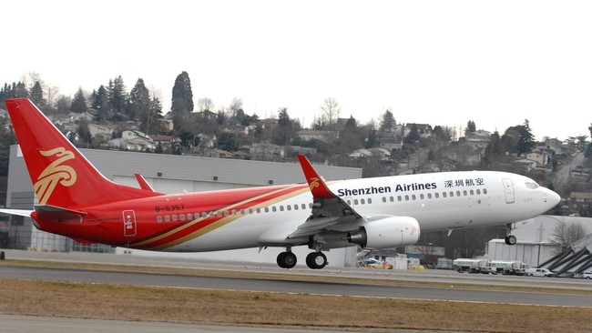 Seorang pria mencoba menyulut api dalam pesawat Shenzhen Airlines, saat pesawat yang mengangkut lebih dari 100 penumpang itu sedang mendarat.