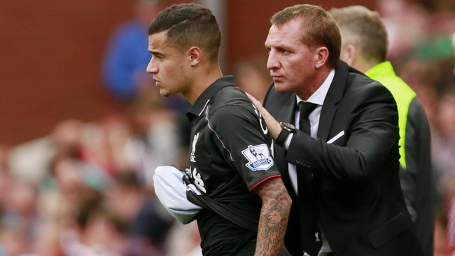 Manajer Liverpool Brendan Rodgers bangga tidak menarik Philippe Coutinho di babak kedua saat kedudukan dengan Stoke City masih imbang hingga menit ke-80.