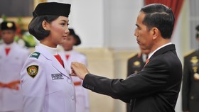 Jokowi Kukuhkan 68 Paskibraka Nasional