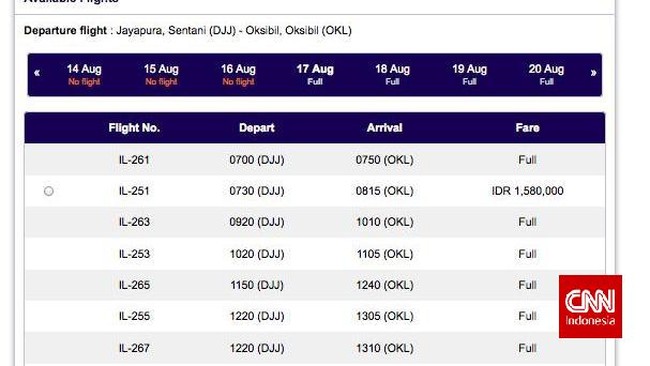 Harga satu buah kursi pesawat ATR 42-300 yang mampu mengangkut maksimal 50 penumpang tersebut dibanderol Rp 1,58 juta.