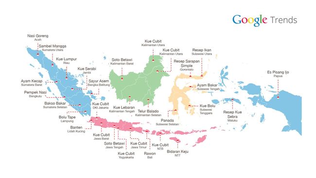 Setiap daerah di Indonesia memiliki makanan tradisional sendiri. Tak jarang, resep dan cara membuat makanan tersebut juga dicari di mesin pencari Google.
