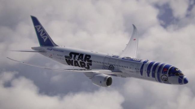 Perusahaan maskapai terbesar di Jepang, ANA, mengumumkan bahwa mereka akan kembali merancang dua pesawat dengan dekorasi karakter Star Wars.