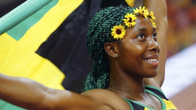 Jamaika bukan hanya punya Usain Bolt di jalur lari depat jarak pendek dunia. Ada nama lain yakni Shelly-Ann Fraser-Pryce, seorang perempuan berusia 28 tahun.