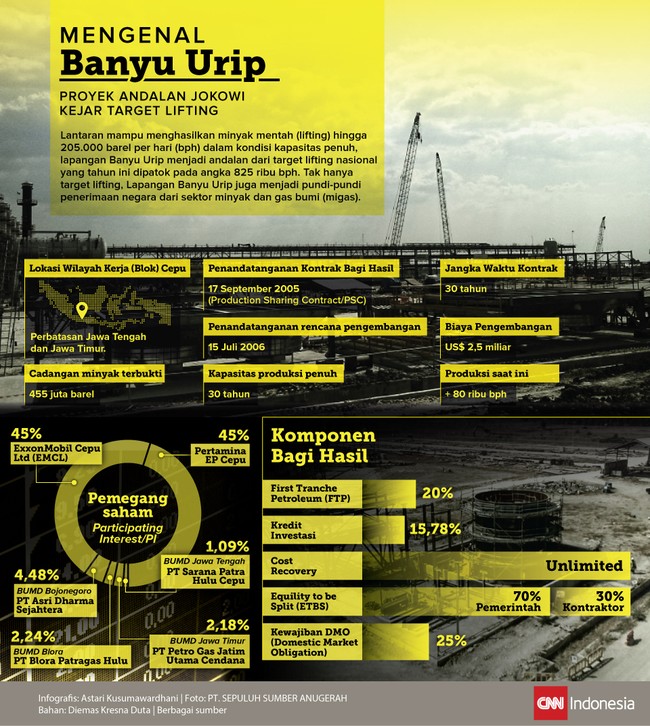 Banyu Urip menjadi salah satu lapangan minyak andalan Pemerintah dalam mengejar target lifting sebesar 825 ribu barel per hari tahun ini.