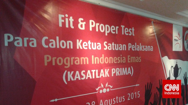 Integritas menjadi kriteria utama untuk menjadi seorang Ketua Satuan Pelaksana Program Indonesia Emas (Kasatlak Prima) periode 2015-2019.