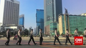 Demo Buruh, Bundaran HI-Istana Negara Dijaga Ribuan Polisi