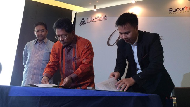 DPLK Tugu Mandiri menggandeng PT Sucorinvest Asset Management untuk menghadirkan produk Program Pensiun untuk Kompensasi Pesangon (PPUKP) Adagio.
