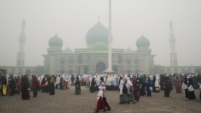 Nila F Moeloek menjelaskan masker N95 malah menutup pori-pori dan membuat pernafasan sulit di kondisi kabut asap. Saat ini masker biasa sudah tepat.