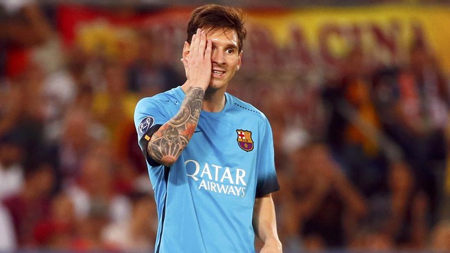 Penyerang Barca, Lionel Messi, tetap menciptakan rekor saat Azulgrana ditahan imbang AS Roma 1-1 pada laga perdana Grup E Liga Champions di Stadion Olimpico.