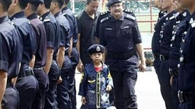 Bocah Malaysia Pengidap Kanker Jadi Polisi Sehari