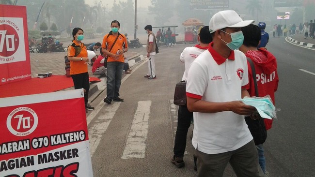 Meskipun kualitas udara di Palangkaraya masuk ke dalam kategori berbahaya namun jumlah penderita ISPA terbanyak berada di Riau.