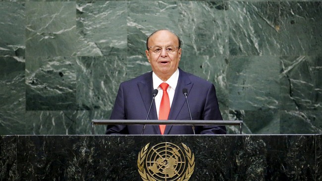 Dalam pidatonya di sidang Majelis Umum PBB di New York, Presiden Yaman menuduh Iran ingin melihat kehancuran Yaman dengan mendukung al-Houthi.
