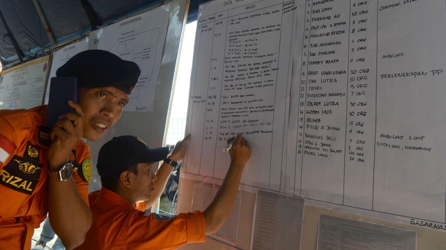 Pencarian dihentikan karena tak memungkinkan pencarian dilakukan pada malam hari. Pencarian akan dilanjutkan besok oleh tim gabungan.