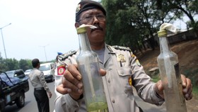 Kantor Unit Laka Lantas Polres Magelang Dilempar Molotov