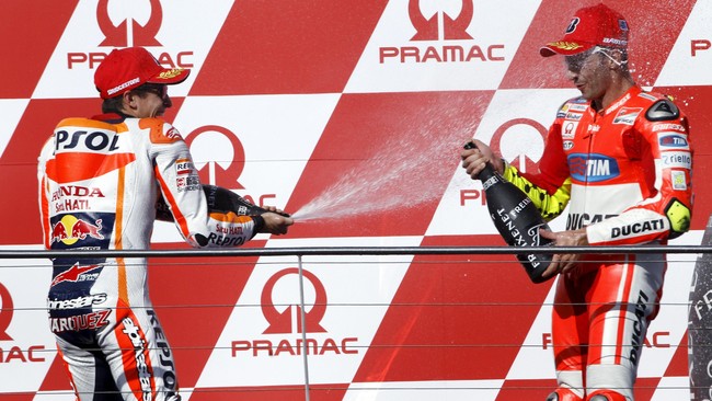 Andrea Iannone mengaku puas bisa mengalahkan Valentino Rossi dalam duel di MotoGP seri Australia.