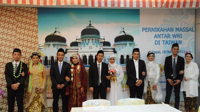 Kementerian Agama Indonesia bekerjasama dengan Indonesia Economic and Trade Office (IETO) Taipei, untuk pertama kalinya menggelar pernikahan massal di Taiwan.