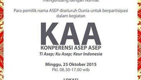 Alasan Unik Dibalik 'Konperensi Asep Asep'