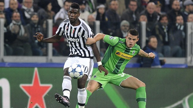 Dua pertemuan dalam Grup D Liga Champions, Juventus dan Borussia Moenchengladbach bermain imbang baik di Italia maupun di Jerman.