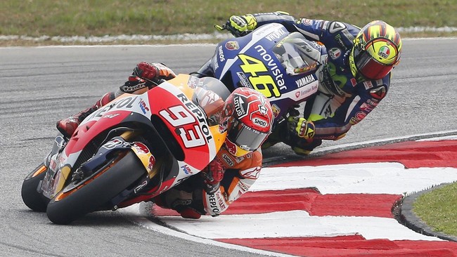 Pebalap Repsol Honda, Marc Marquez, berhasil merebut pole position GP Jerman di Sirkuit Sachsenring, Minggu (17/8).