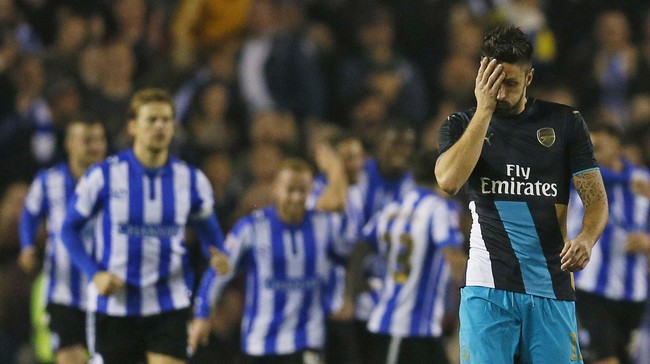 Sheffield Wednesday menjadi tim divisi Championship pertama yang membuat Arsenal merasakan kekalahan terbesar dari tim divisi bawah lagi sejak 1959.