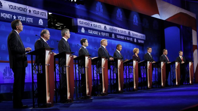 Kandidat calon presiden Marco Rubo dan Ted Cruz tampil gemilang dalam debat Partai Republik pada Rabu (28/10).