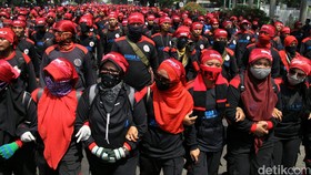 Menteri Ketenagakerjaan Temui Buruh Pendemo PP Pengupahan