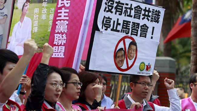 Pertama kali sejak 1949, pemimpin China dan Taiwan akan bertemu. Oposisi menuding ada agenda tersembunyi untuk mempengaruhi pemilu Taiwan di Januari mendatang.