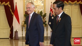Jokowi Sambut Kedatangan PM Australia Malcolm Turnbull