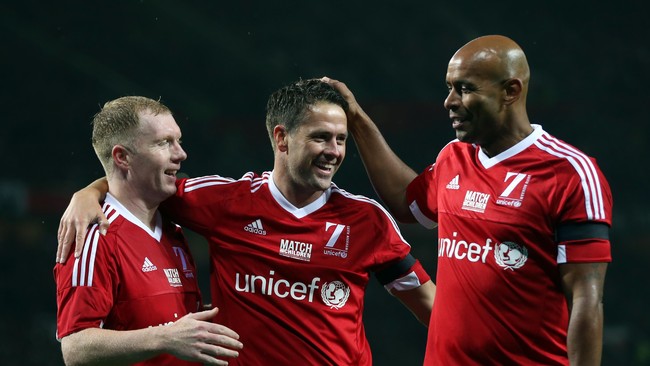 Legenda Timnas Inggris, Michael Owen, menyambangi Kantor Kemenpora, Jakarta, Senin (5/2) petang.