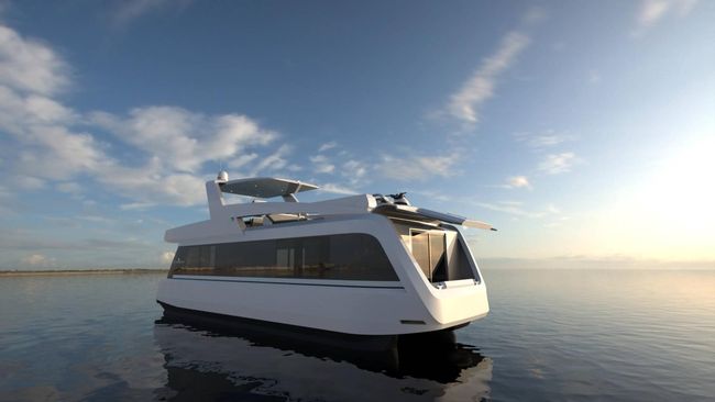 Berlayar dengan 'Rumah' Termewah di Dunia Dengan harga Rp4,9 miliar, kapal Overblue setara dengan apartemen di London, bedanya dia bisa berlayar ke tengah laut.