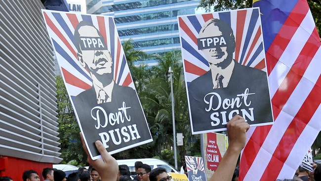 Kesepakatan TPP baru berjalan jika enam negara penggagas yang telah tandatangan meratifikasi dan menguasai 85 persen dari PDB anggota TPP.